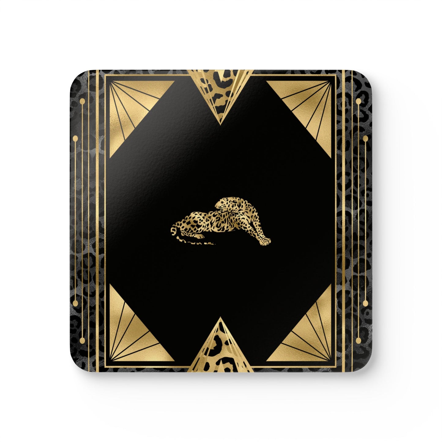 Leopard Ambition Corkwood Coaster Set