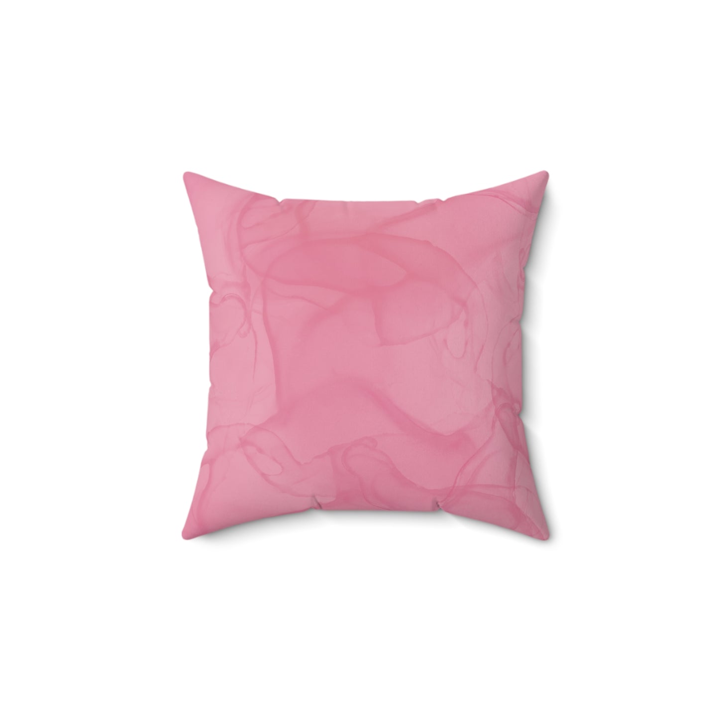 Blush Pink Throw Pillow — Decorative Square Accent Pillow