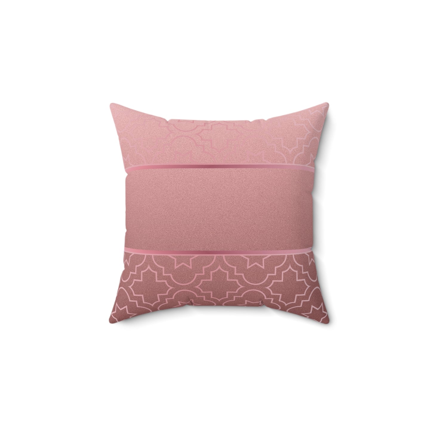 Blush of Rose Faux Suede Square Pillow