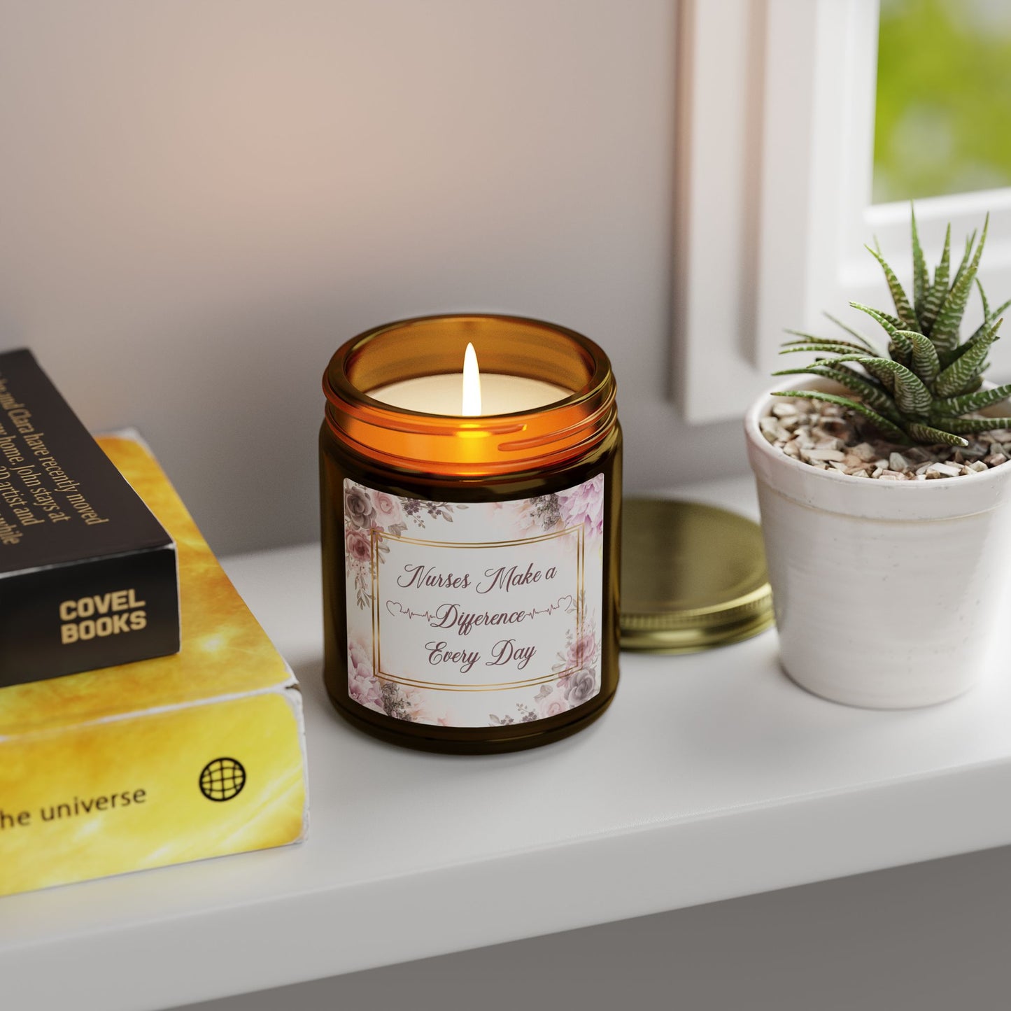 Nurses Make a Difference...Scented Candle — Coconut Apricot Wax (4oz, 9oz)