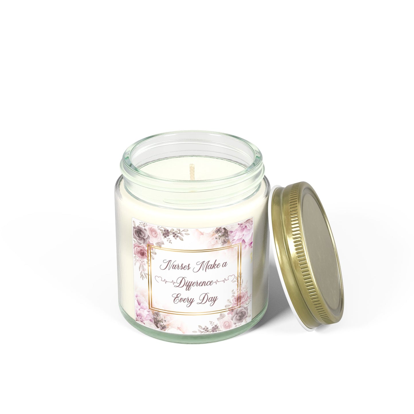 Nurses Make a Difference...Scented Candle — Coconut Apricot Wax (4oz, 9oz)