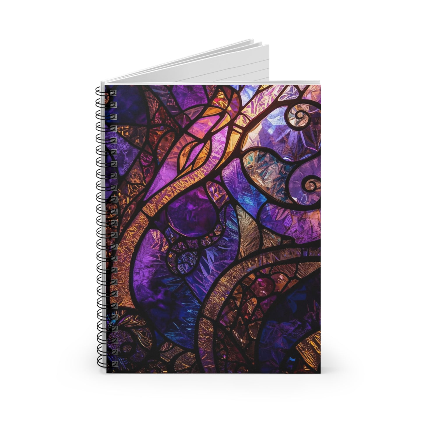 Moonlit Violet Spiral Notebook - Ruled Line