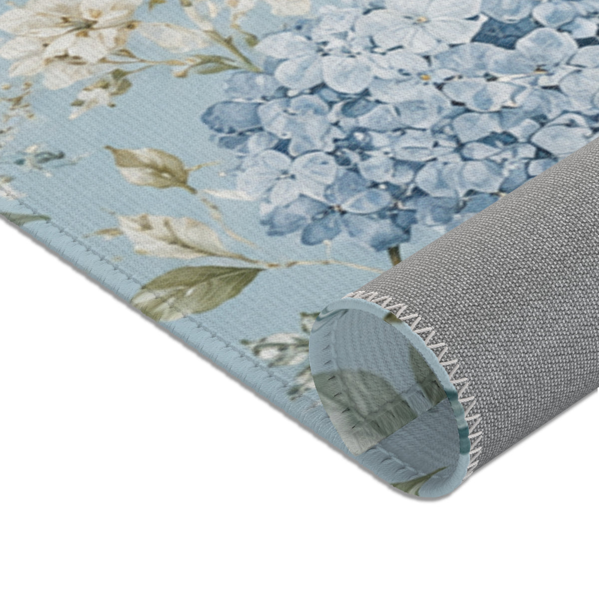 Blue Vintage Hydrangea & Peony Accent Rug
