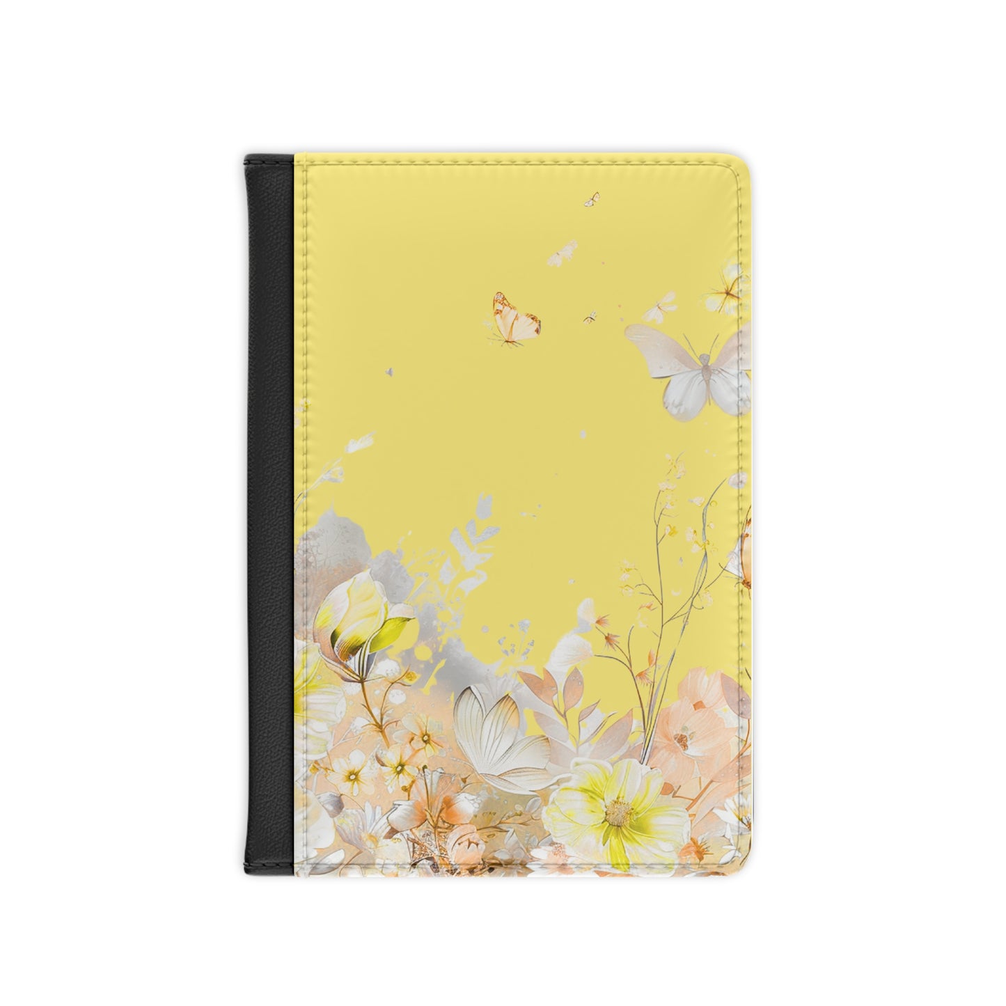 Canary Floral Passport Cover — Yellow Travel Wallet