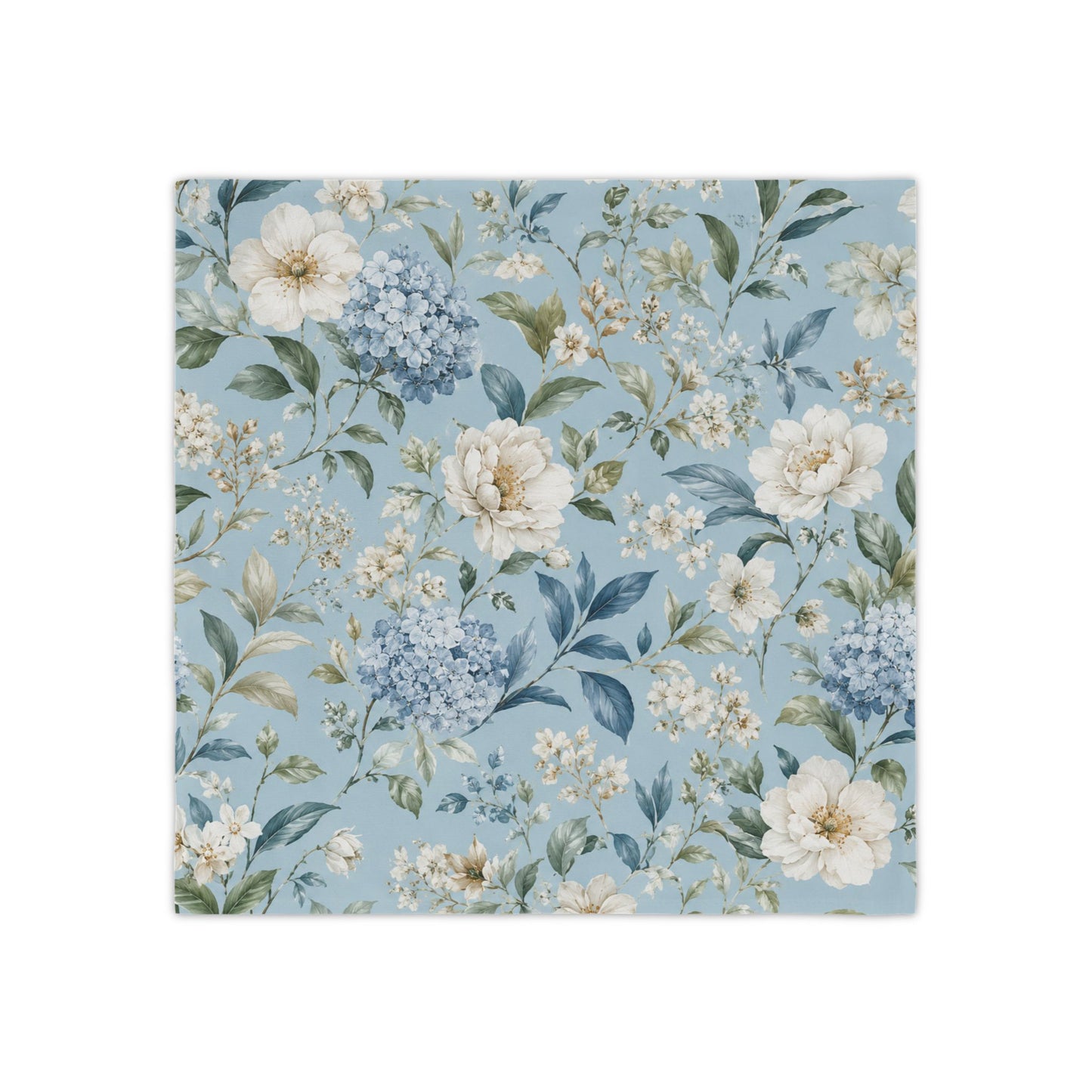 Blue Vintage Hydrangea & Peony Dinner Napkins (Set of 4)