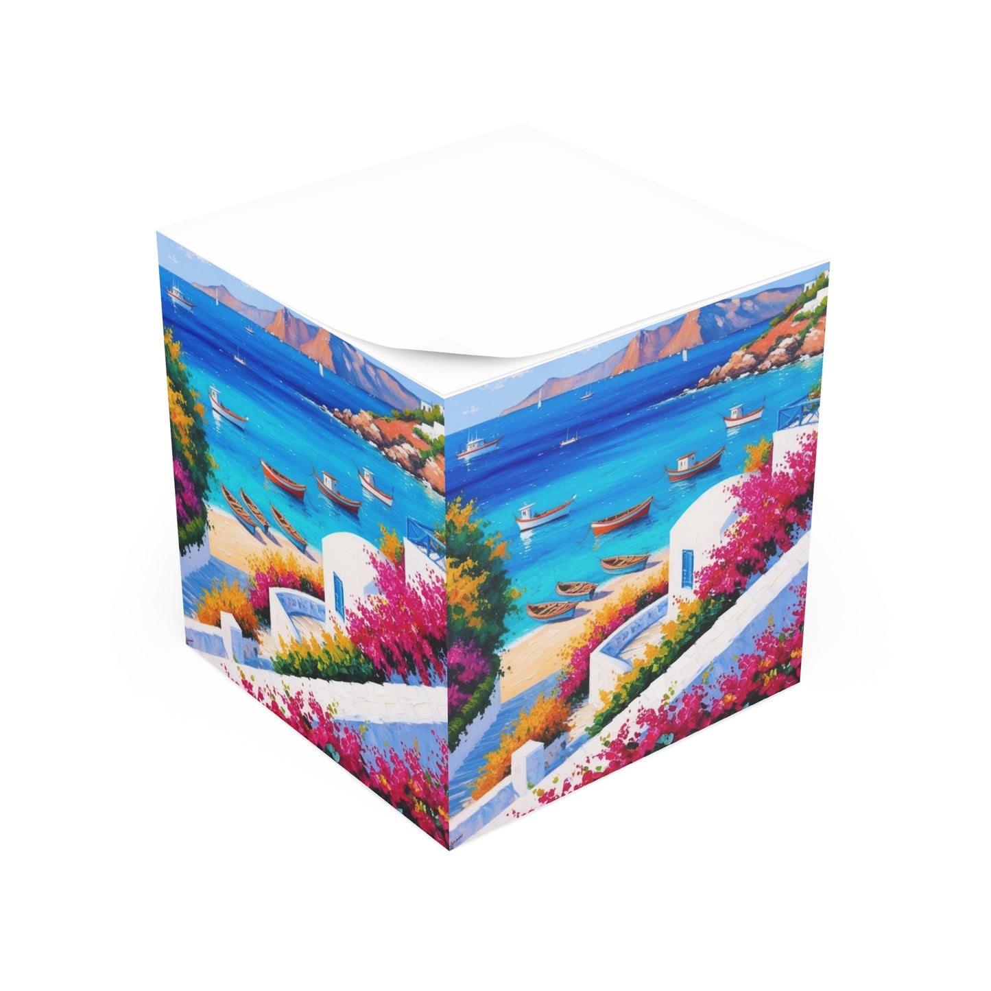 Grecian Seaside Note Cube