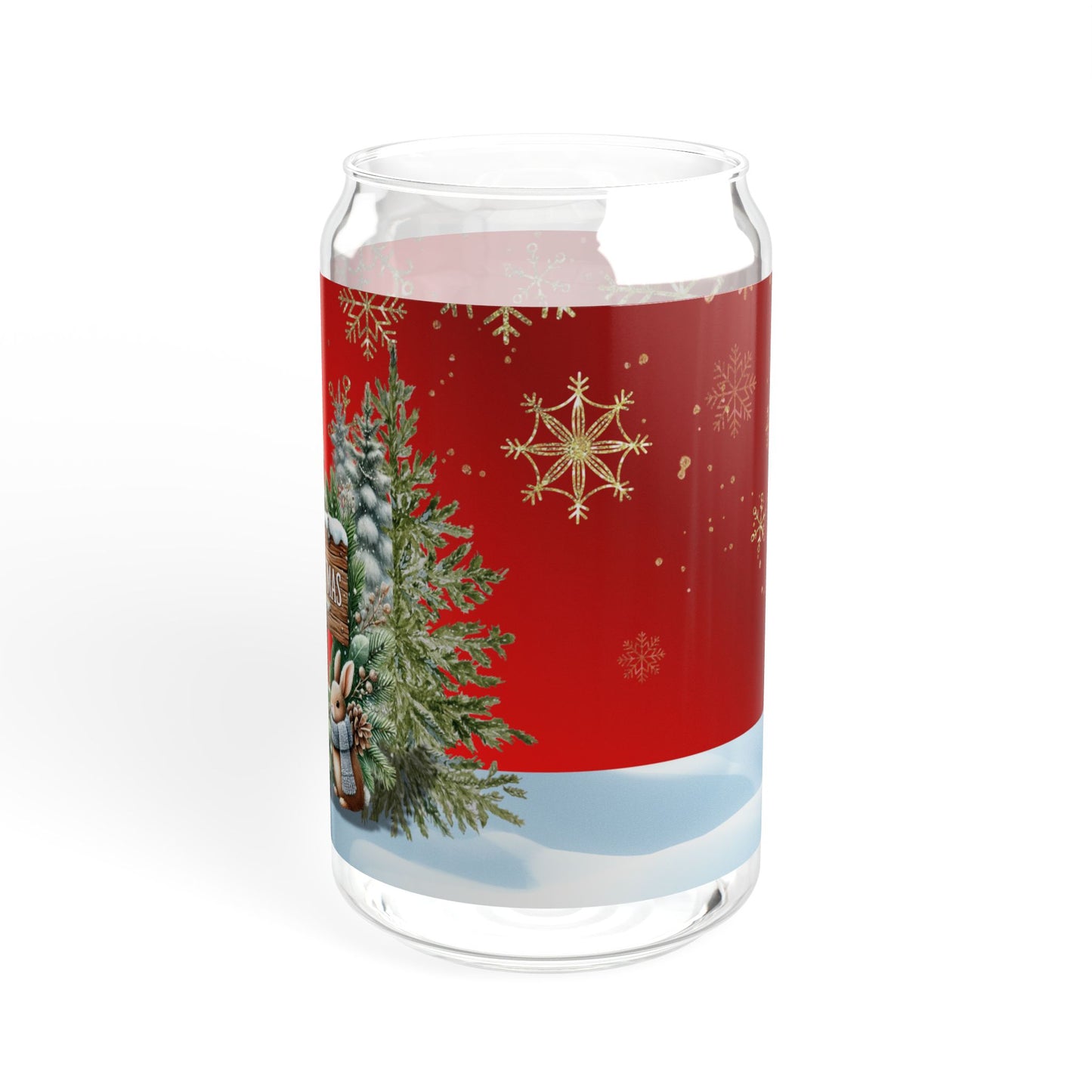 Merry Christmas Sipper Glass, 16oz