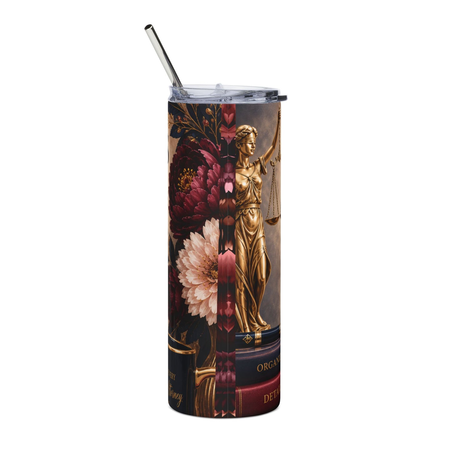 Attorney Paralegal & Legal Assistant 20oz Stainless Steel Tumbler — ‘Backbone of the Case, Heart of the Team’ Gift