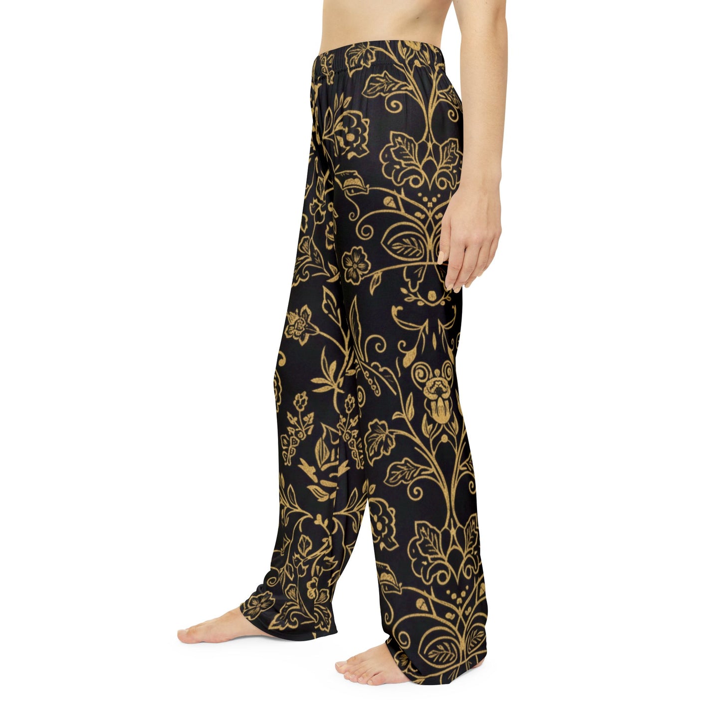 Midnight Filigree Women's Pajama Pants (AOP)