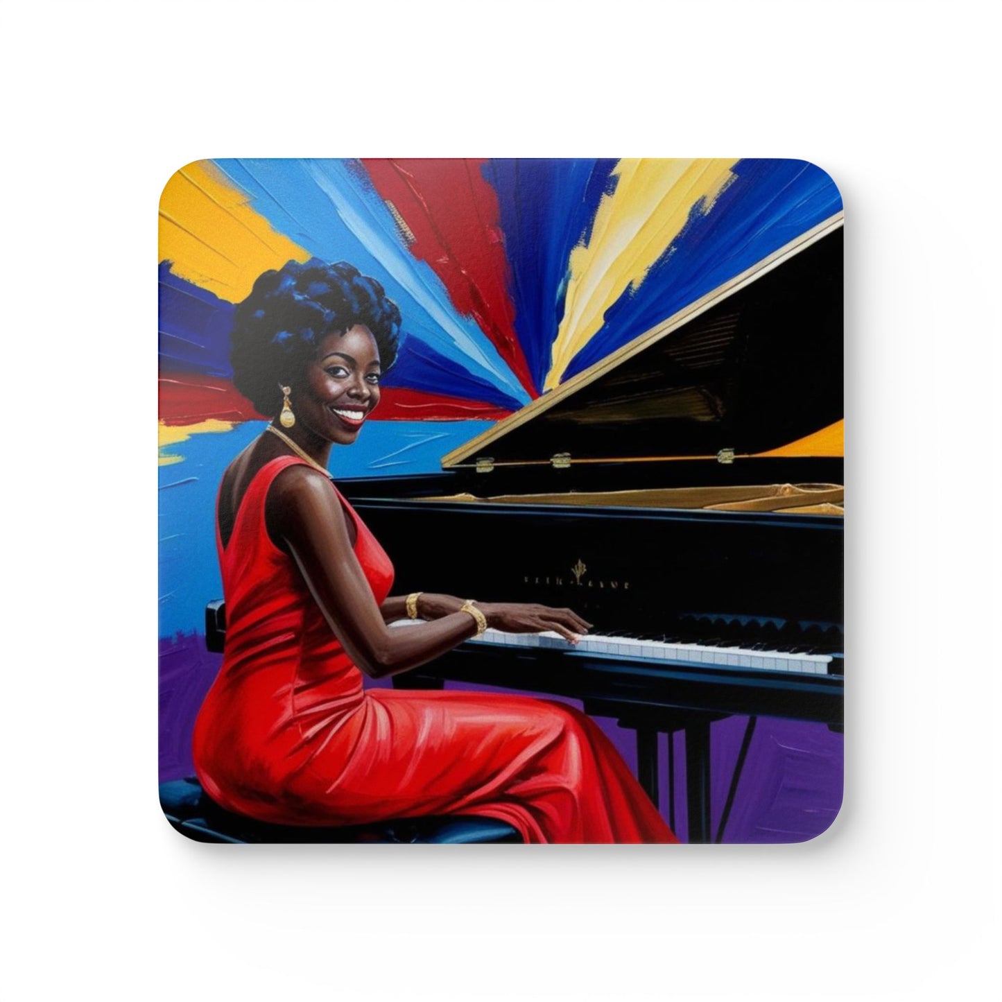 Jazz Serenade Corkwood Coaster Set