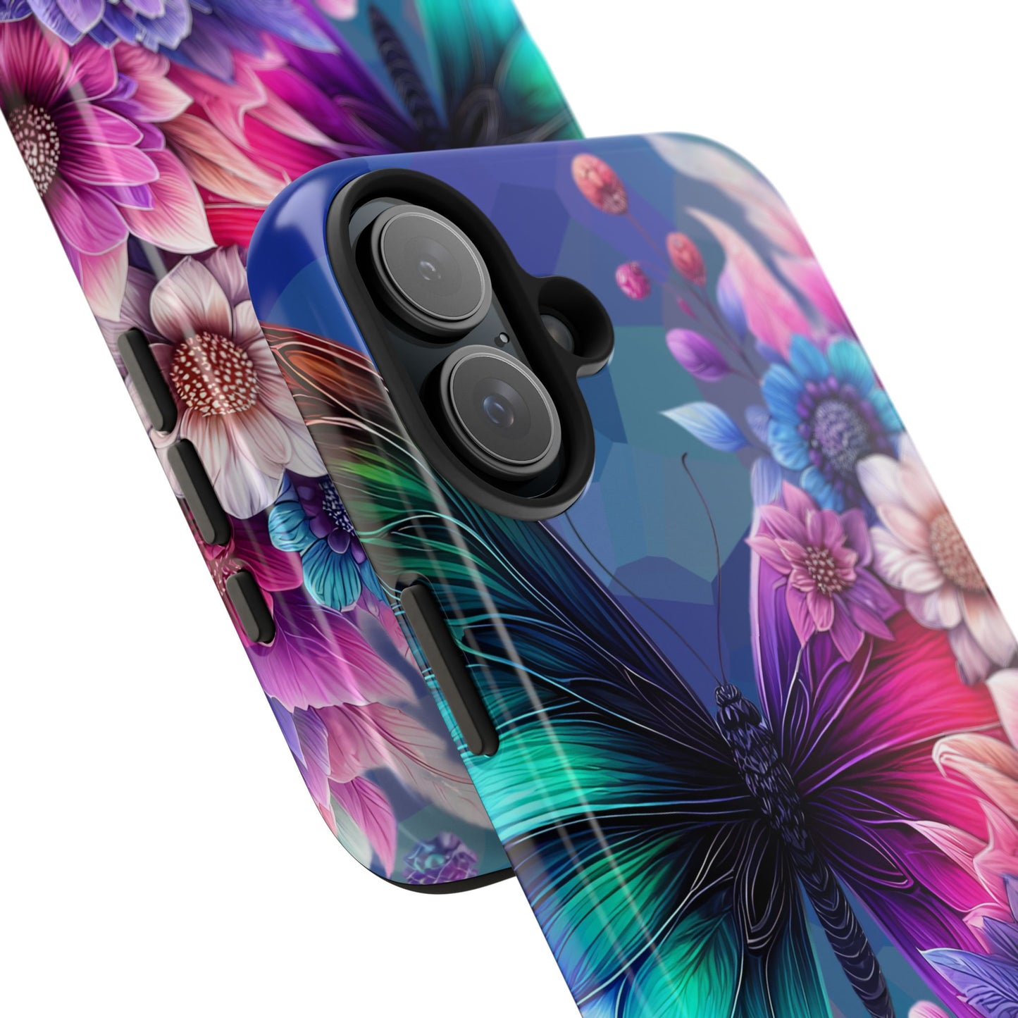 Butterfly Bloom Tough Phone Case — Floral Protective Phone Cover