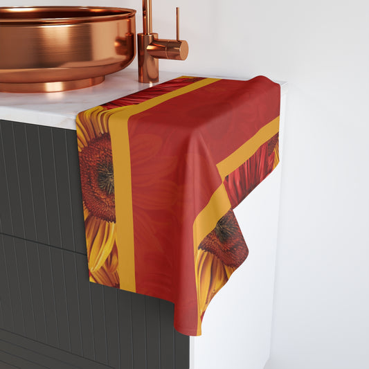 Crimson Gold Hand Towel