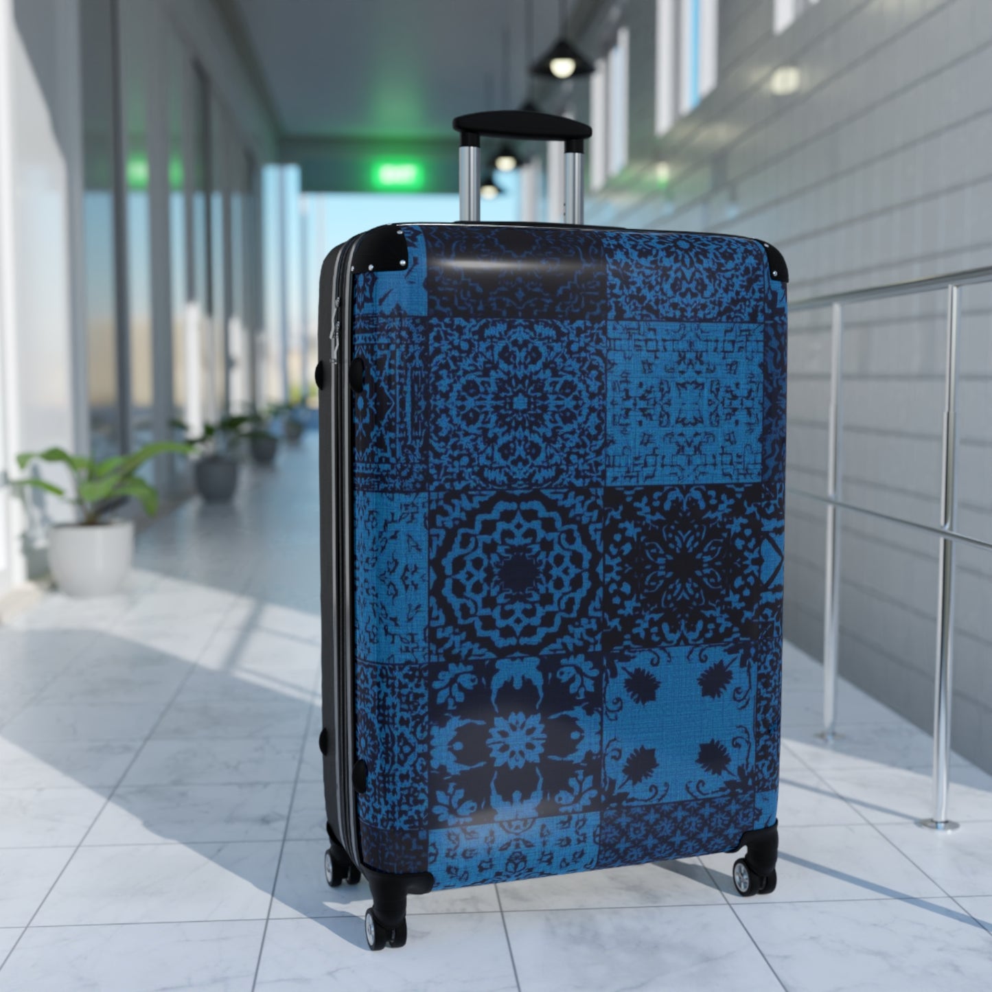 Boheme Bleu Carry-On Suitcase — Mosaic Travel Luggage