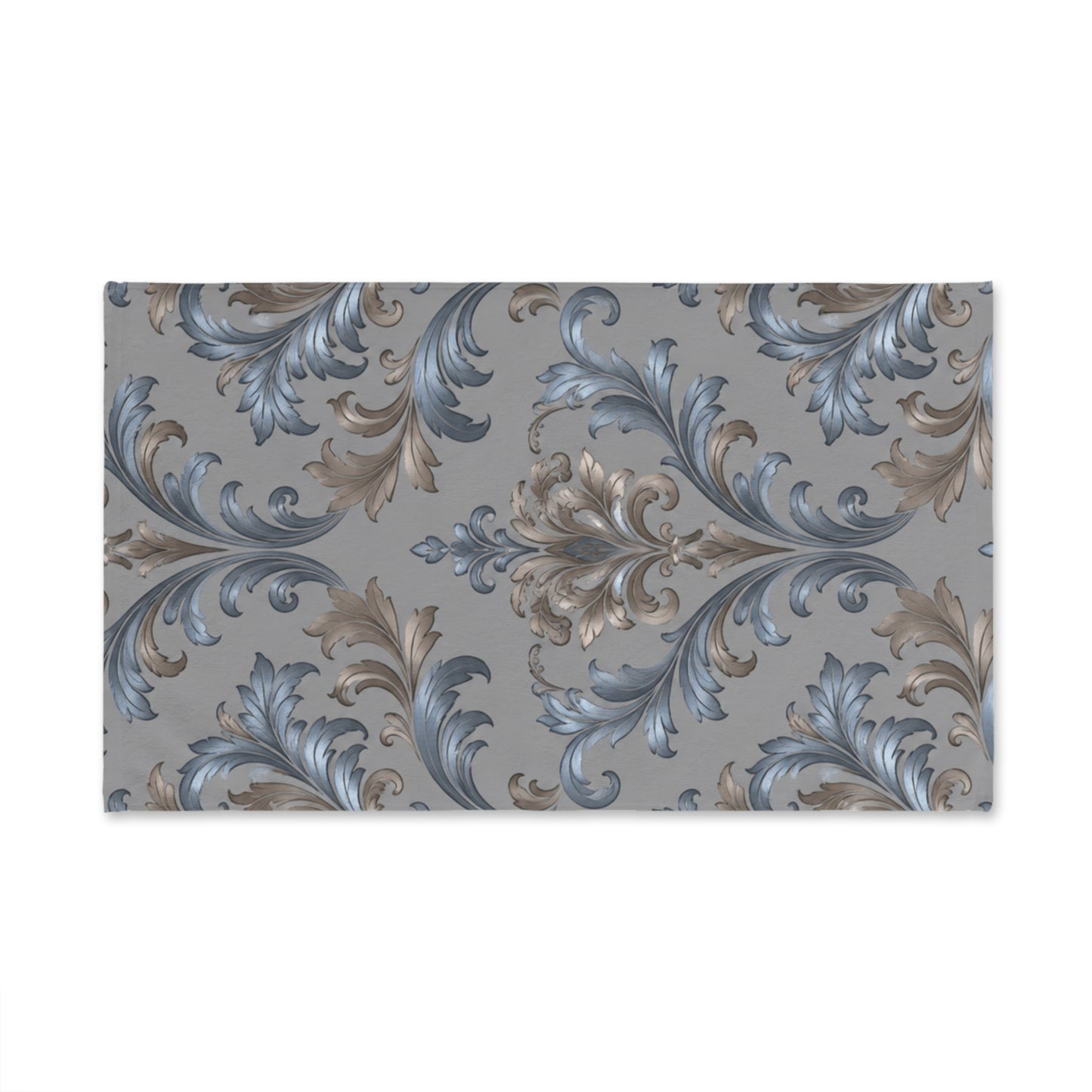 Elegant Blue Gray Damask  Hand Towel - Bathroom Accessory