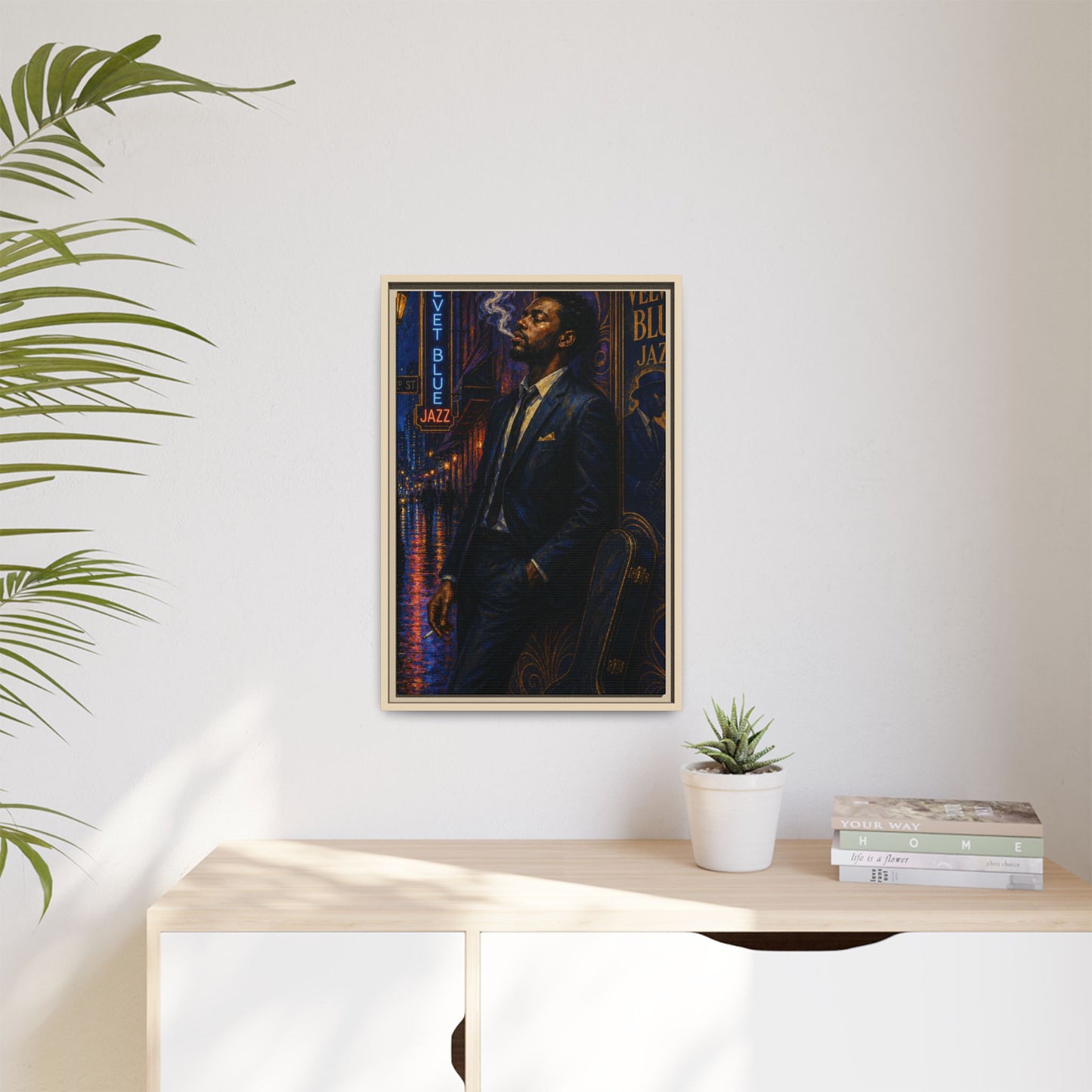 After the Gig Framed Retro Jazz Music Canvas Print