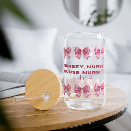 Nursey Nurse Sipper Glass, 16oz