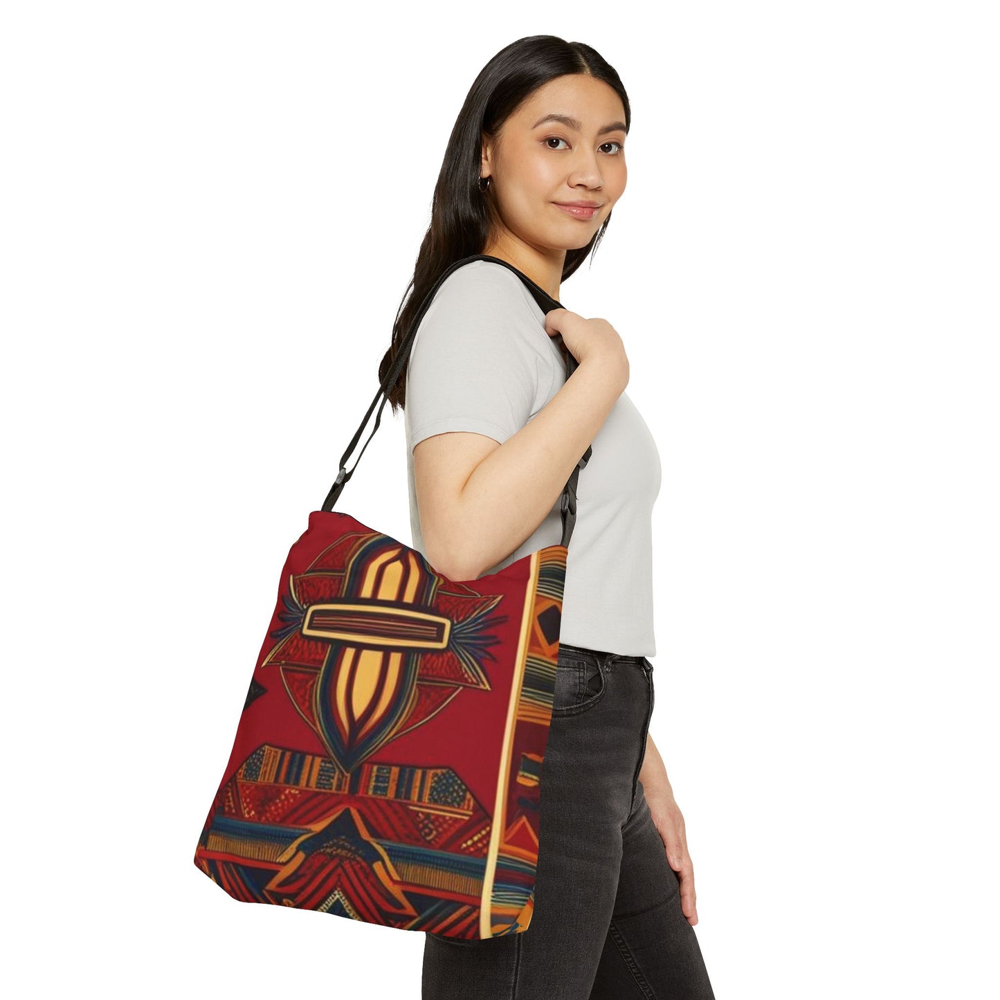 African Canvas 1 Adjustable Tote Bag (AOP)