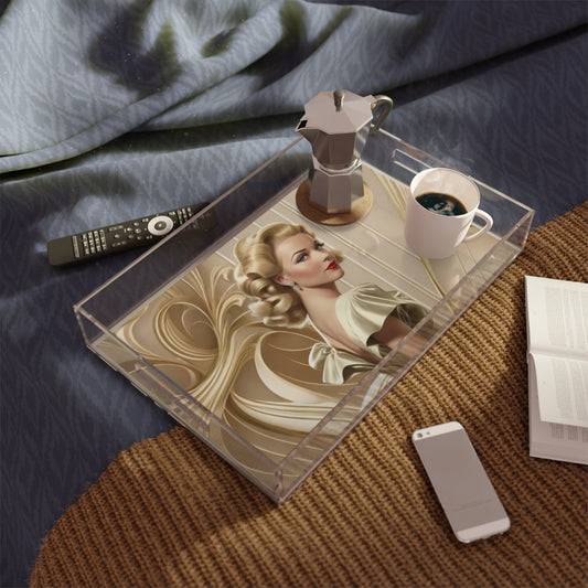 Retro Glam Girls "Meredith" Acrylic Serving Tray