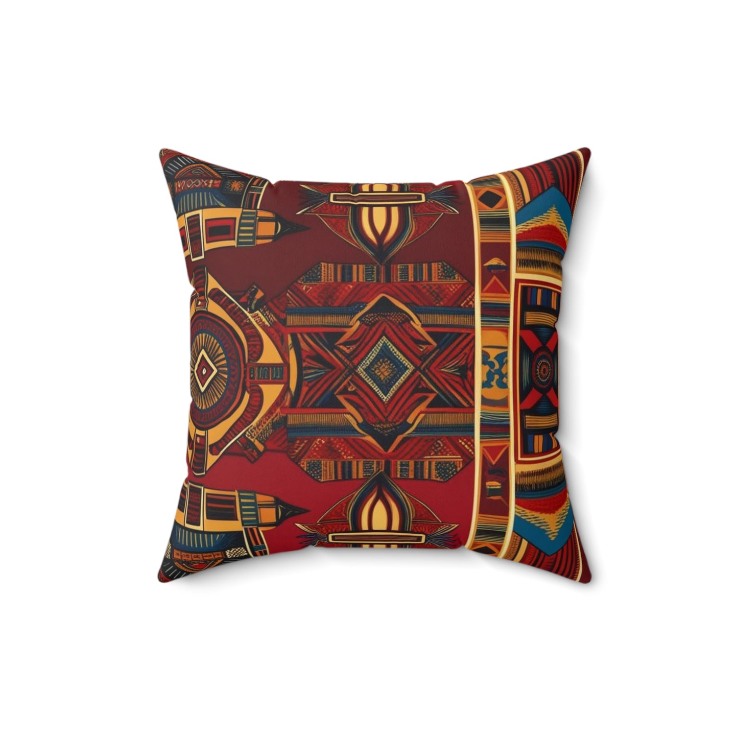 African Canvas 1 Spun Polyester Square Pillow