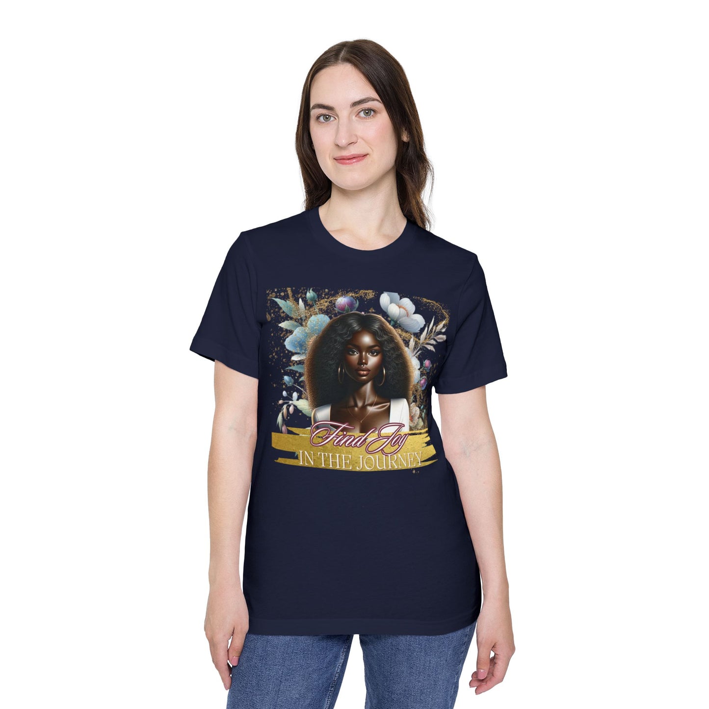 Portrait Graphic T-Shirt 'Find Joy in the Journey' Tee