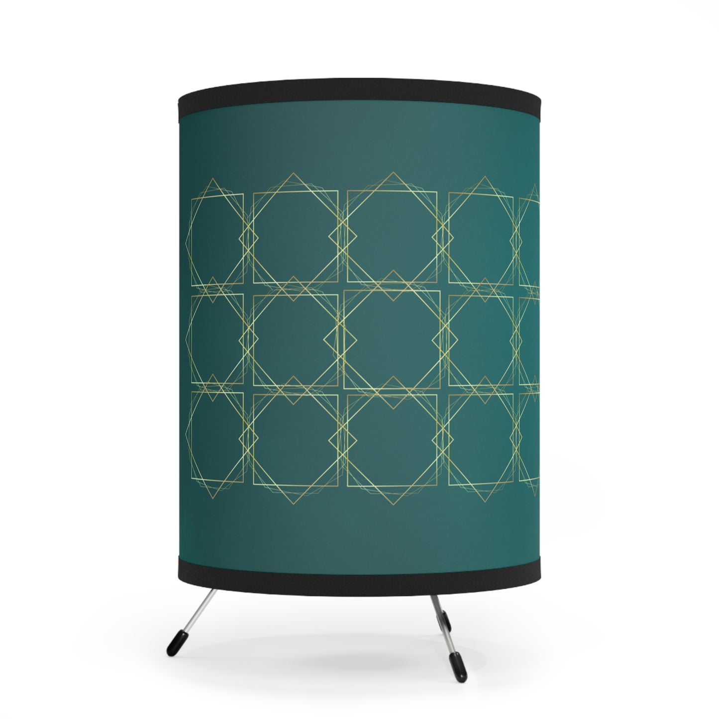 Gilded Elegance (Dark Teal) Tripod Lamp