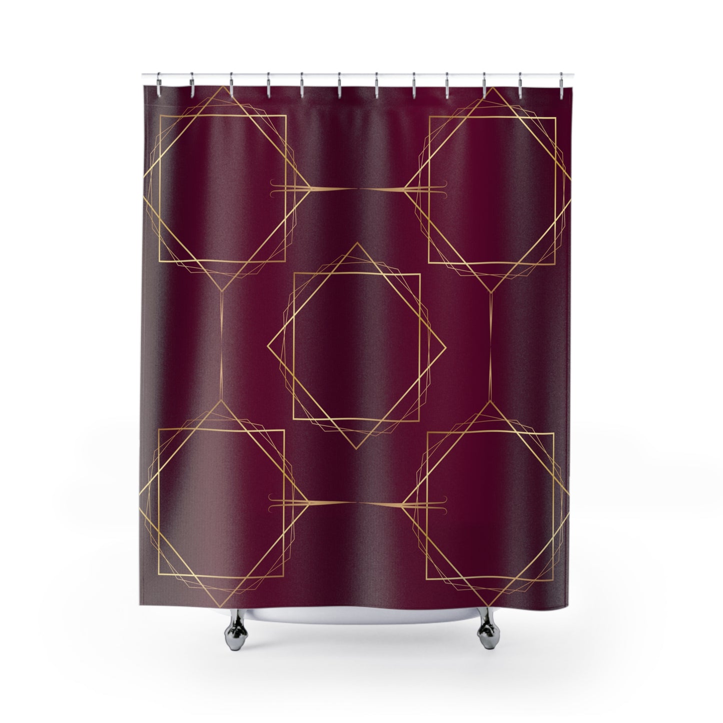 Gilded Elegance (Burgundy) Shower Curtains