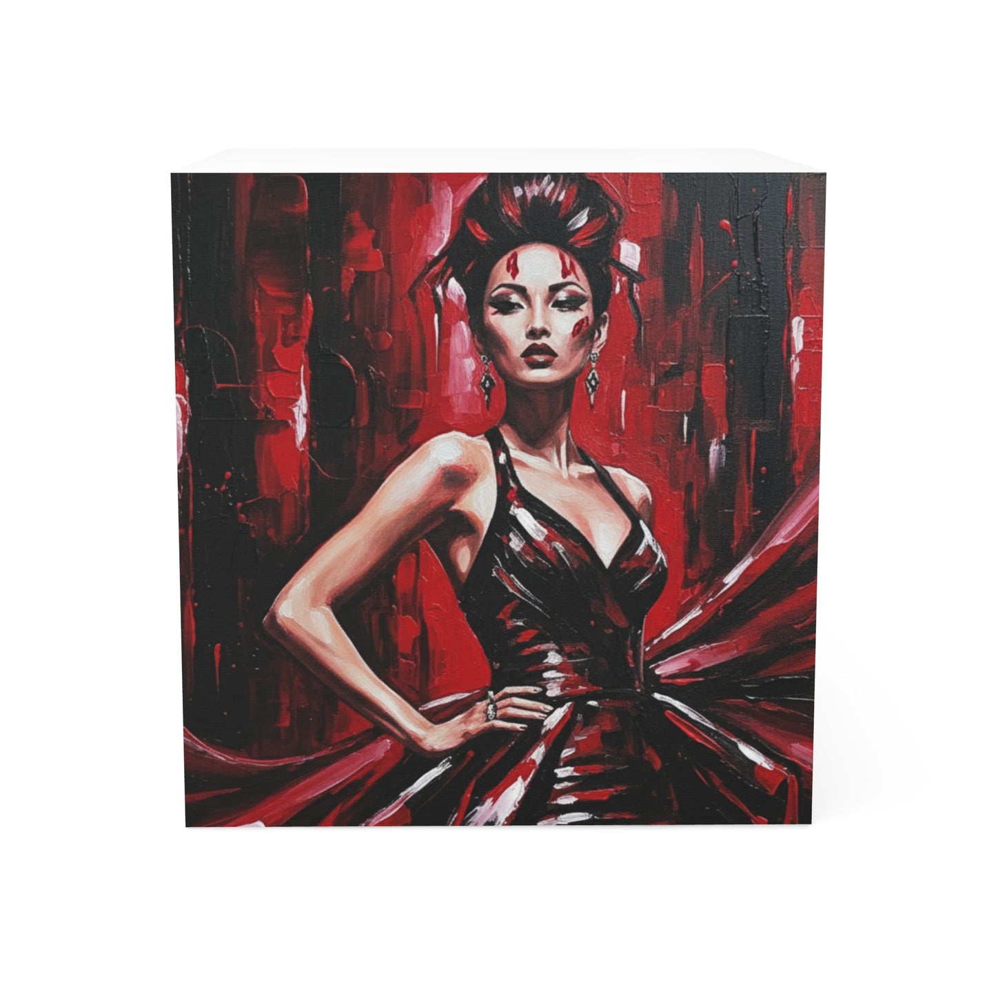Glam Girl (Red/Black) Note Cube
