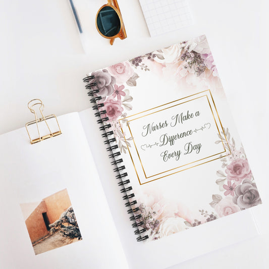 Nurses Make a Difference Spiral Notebook - Ruled Line