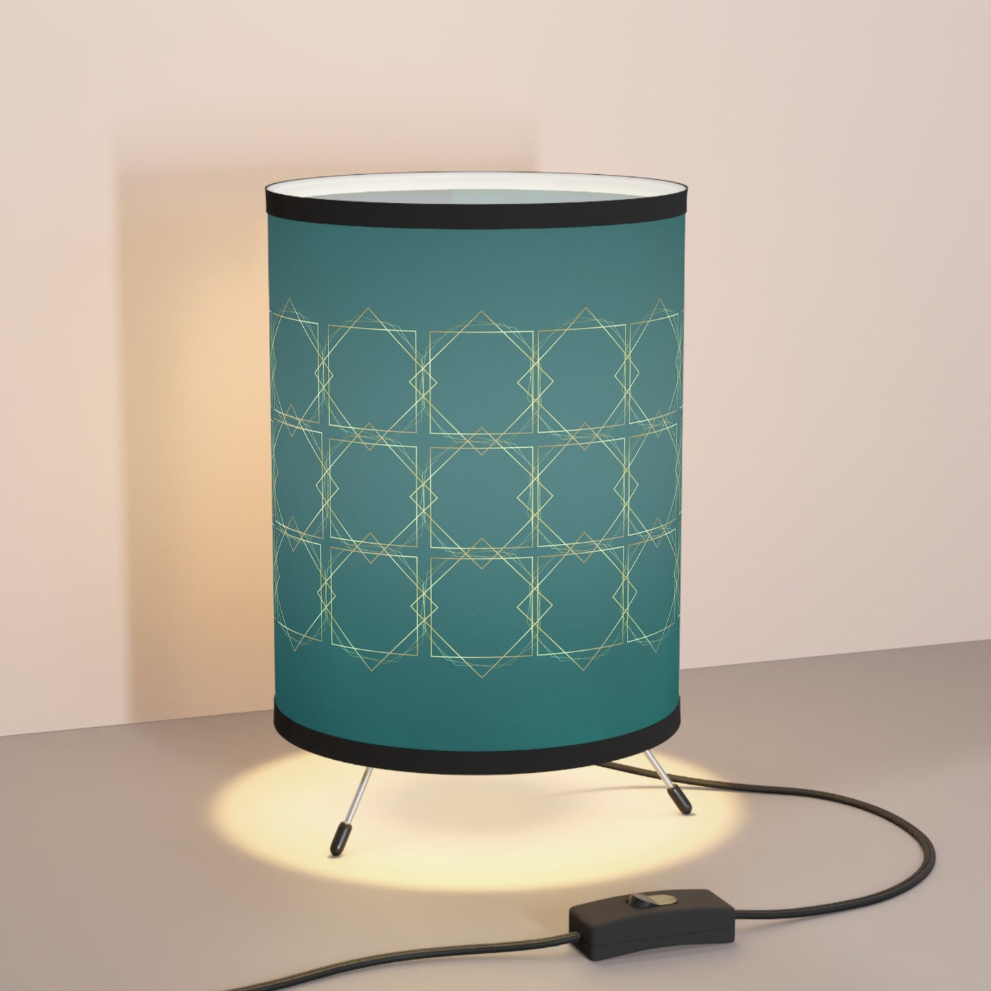 Gilded Elegance (Dark Teal) Tripod Lamp