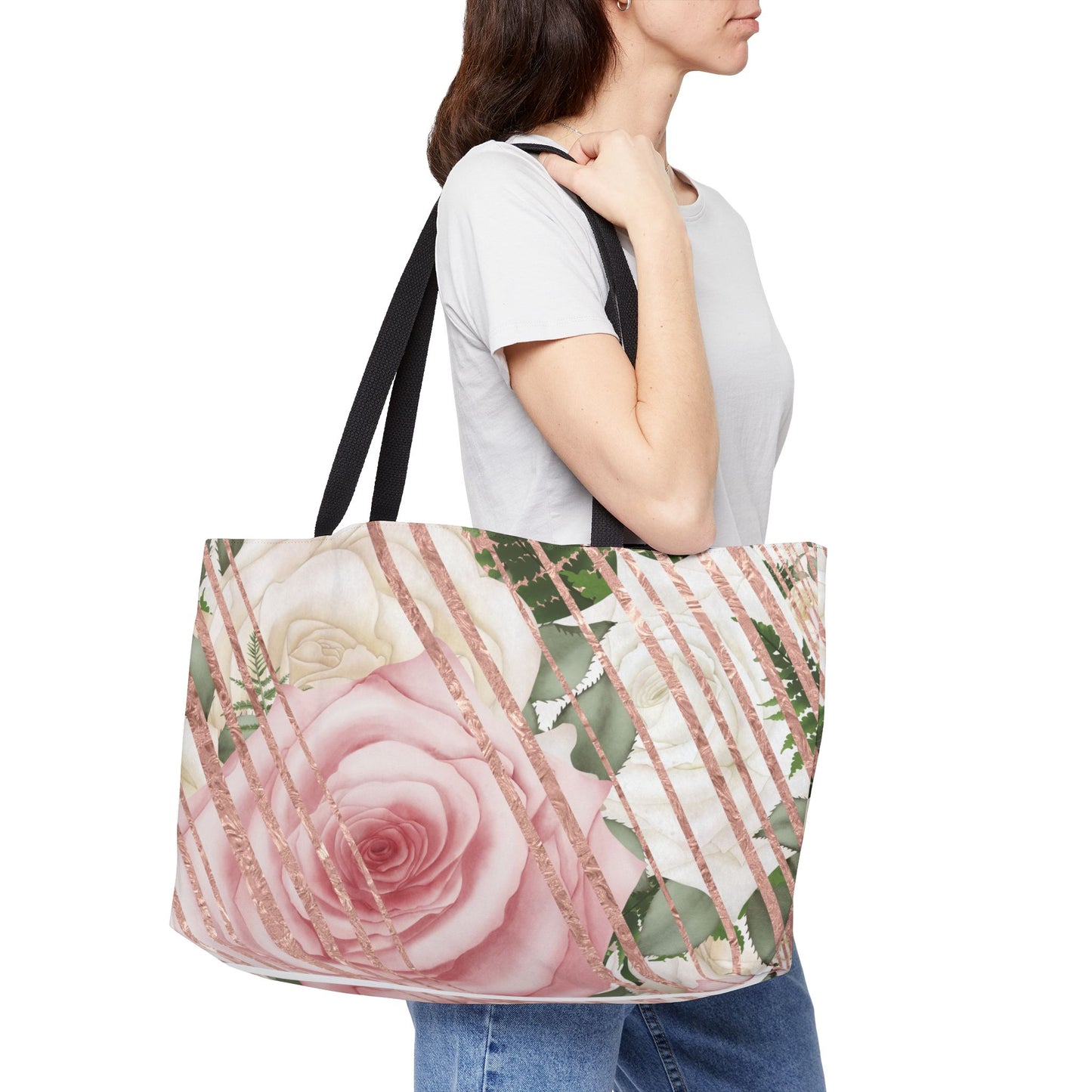 Kissed by a Rose Gold Weekender Tote Bag