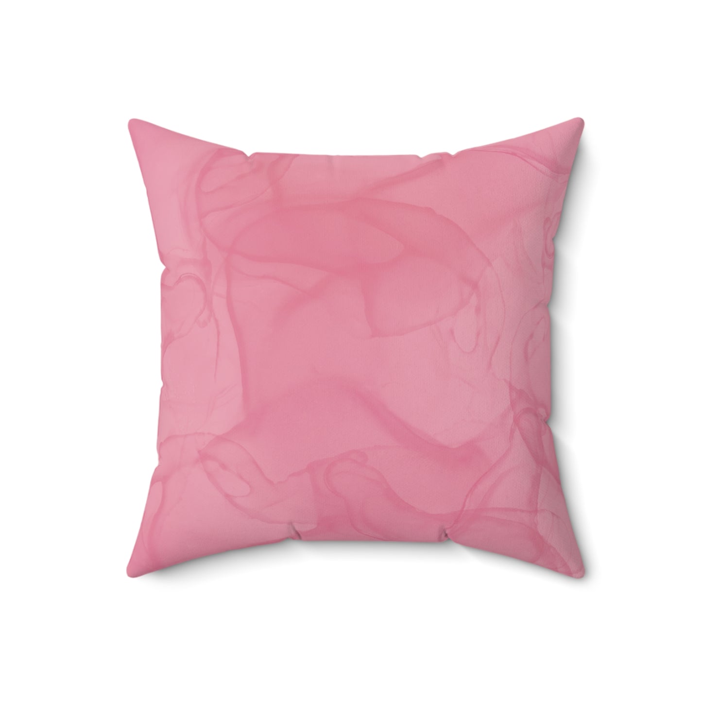 Blush Pink Faux Suede Square Pillow — Soft Blush Decorative Throw Pillow