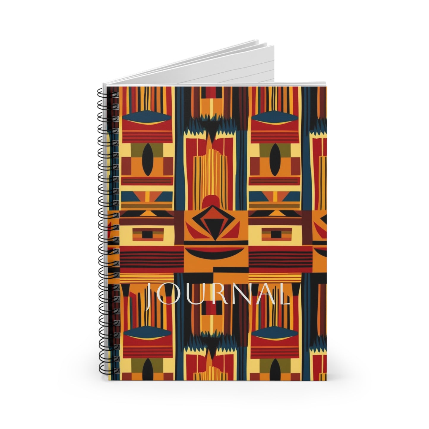 African Canvas 2 Spiral Notebook - Ruled Line