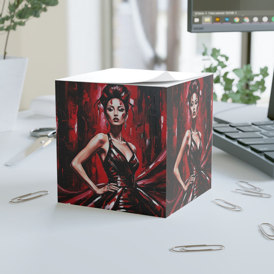 Glam Girl (Red/Black) Note Cube