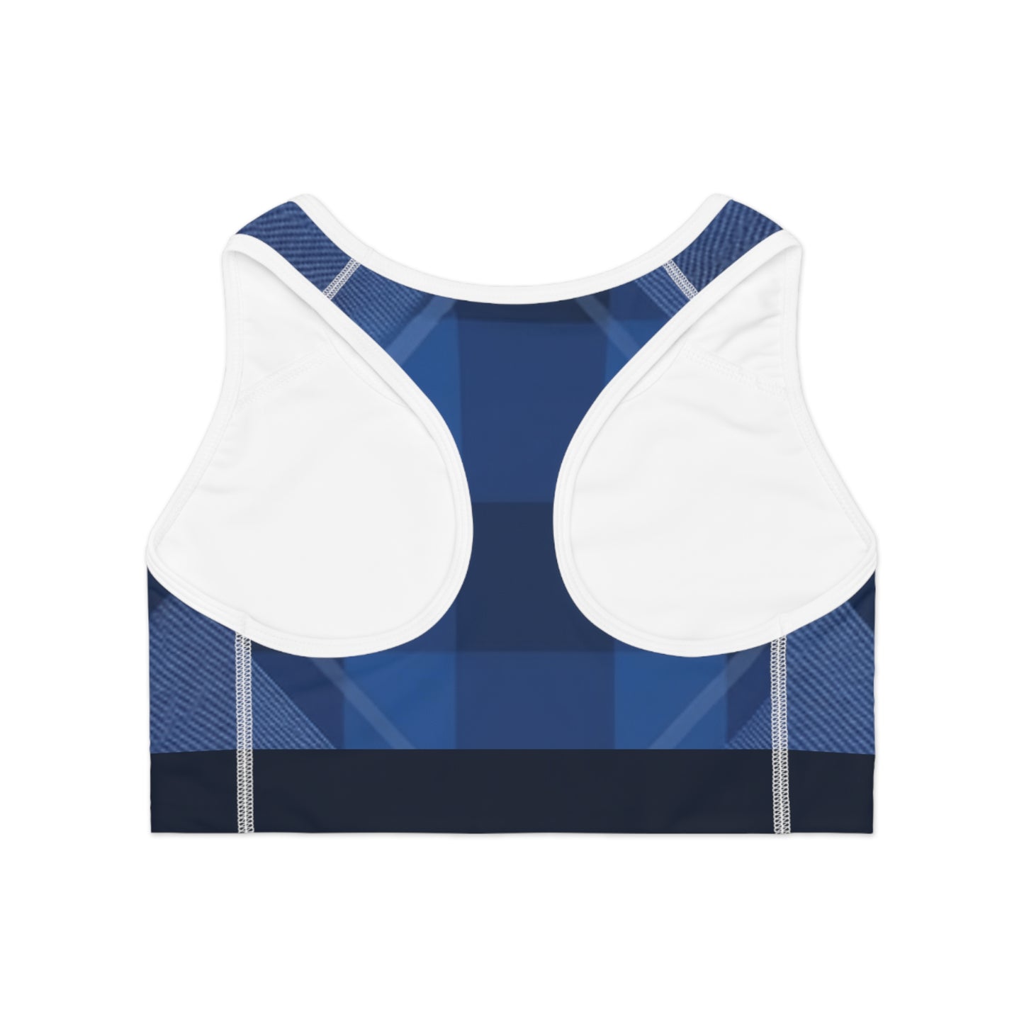 Dark Blue Sports Bra (AOP)