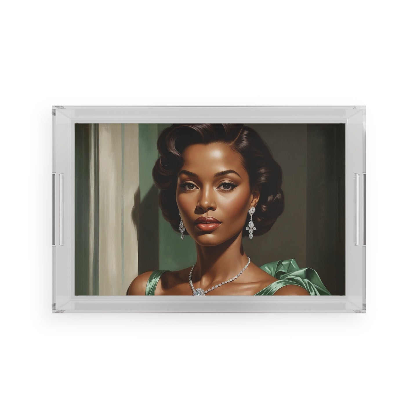 Retro Glam Girls "Diana" Acrylic Serving Tray
