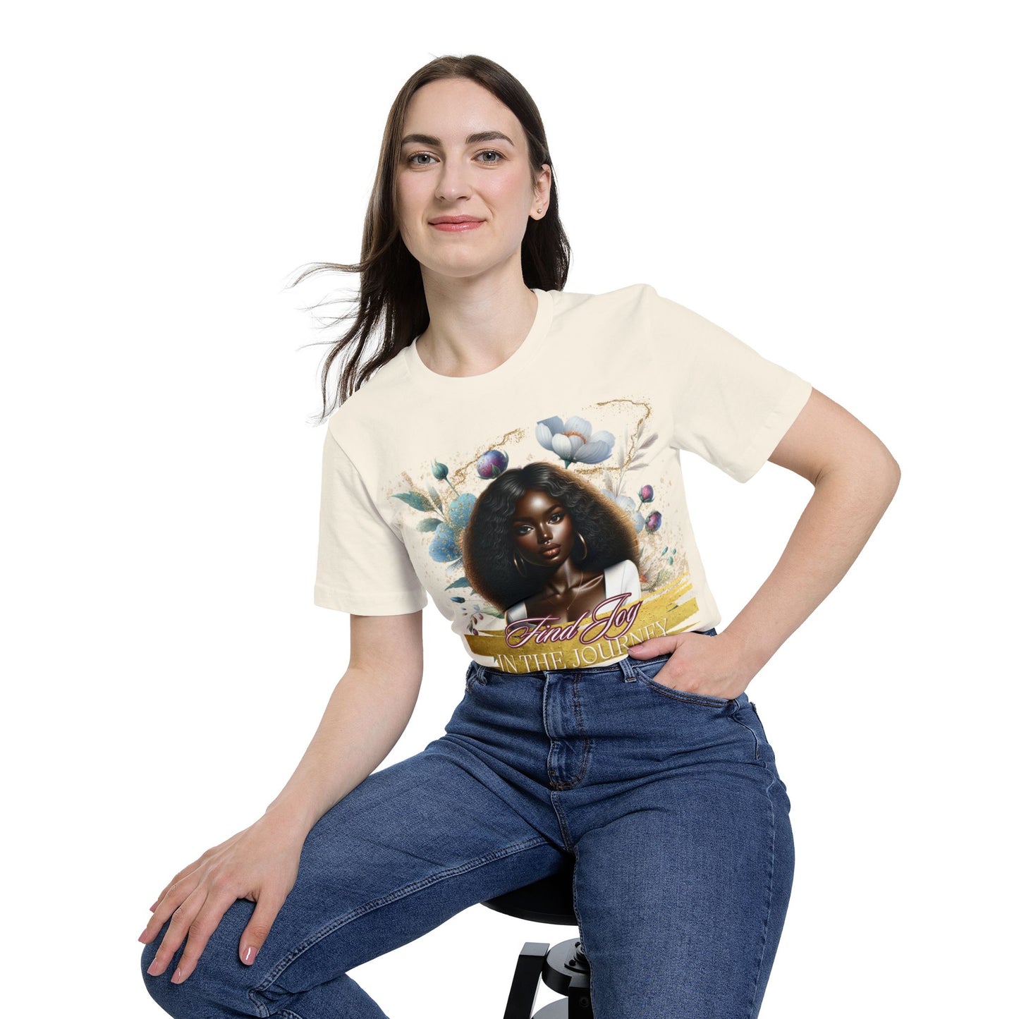 Portrait Graphic T-Shirt 'Find Joy in the Journey' Tee