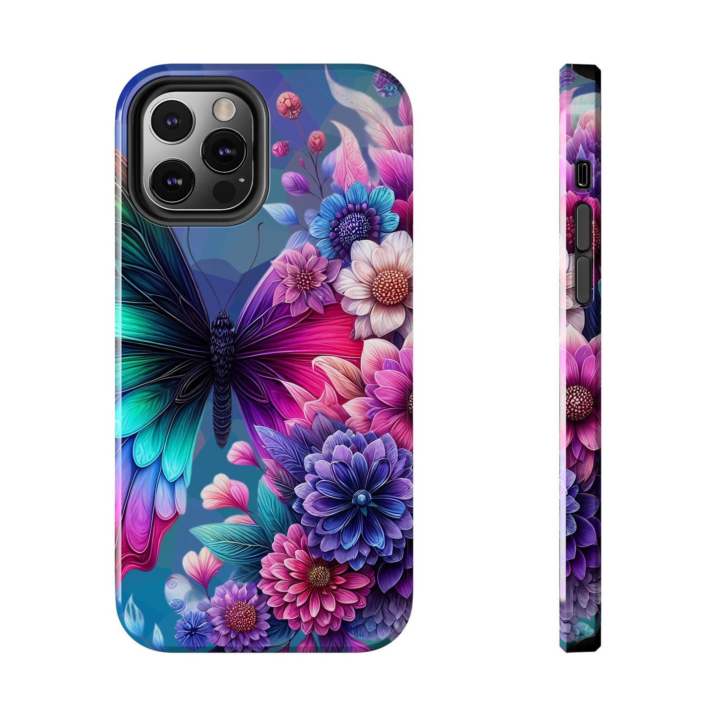 Butterfly Bloom Tough Phone Case — Floral Protective Phone Cover