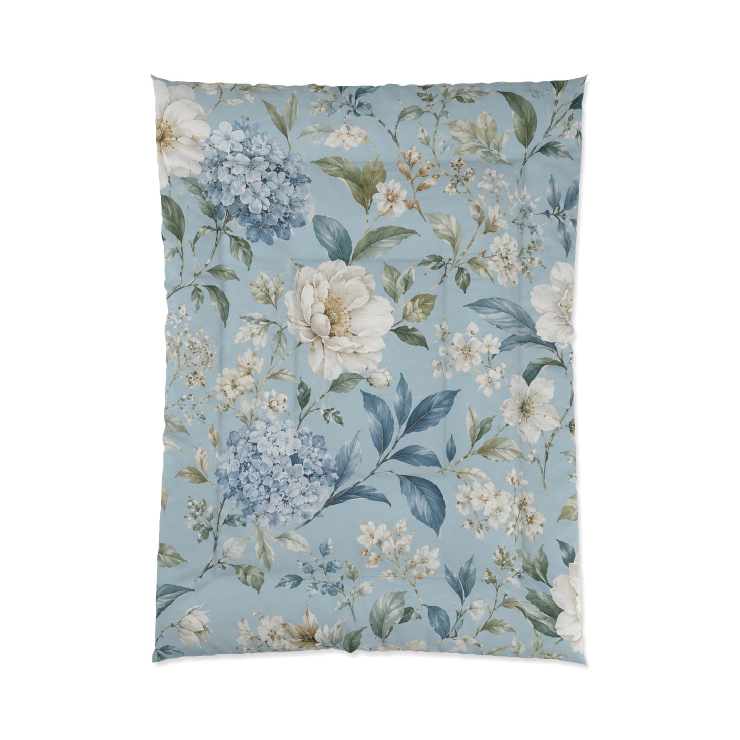 Blue Vintage Hydrangea & Peony Bedding