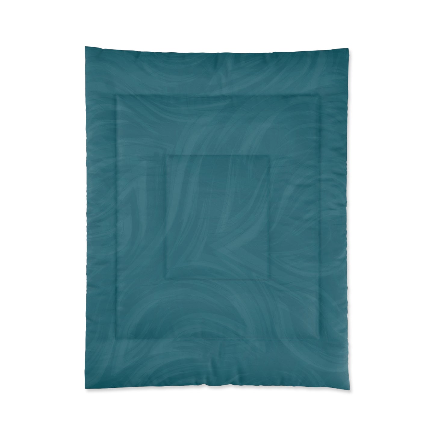 Teal Wave Comforter – Modern Minimal Bedroom Bedding