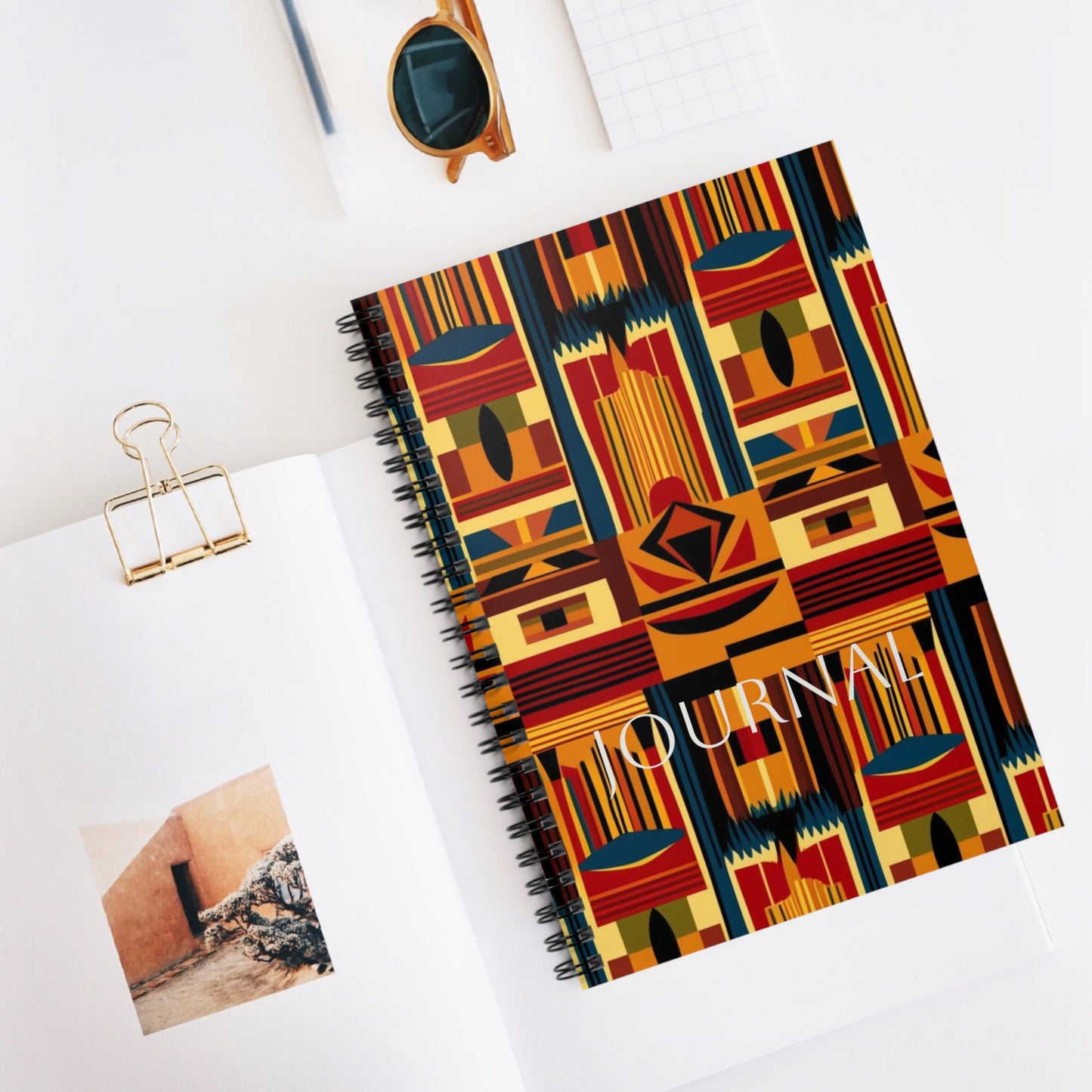 African Canvas 2 Spiral Notebook - Ruled Line