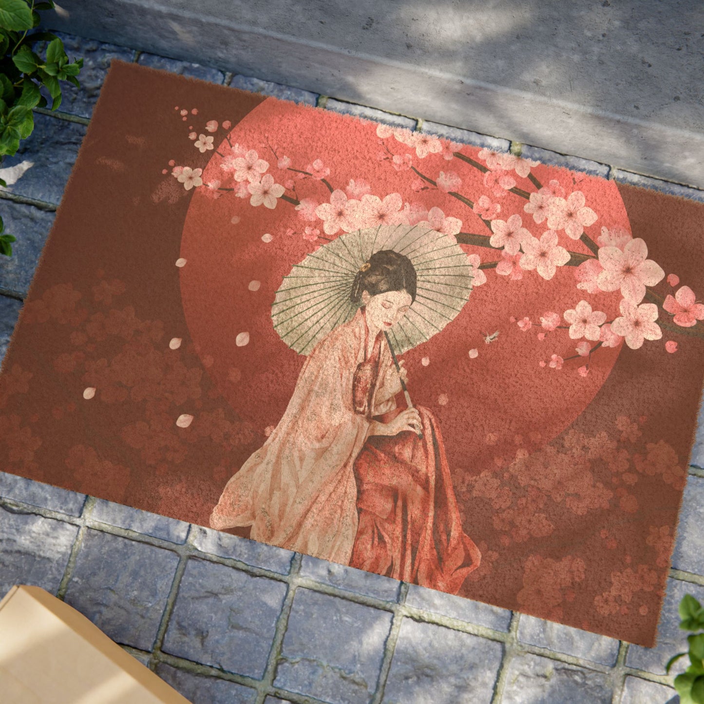 Cherry Blossoms Cherry Moon Doormat