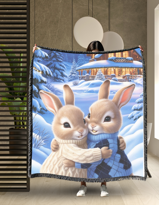 Snuggle Bunnies Woven Blanket