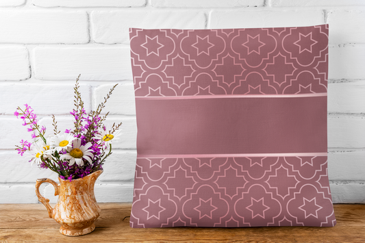 Blush of Rose Faux Suede Square Pillow