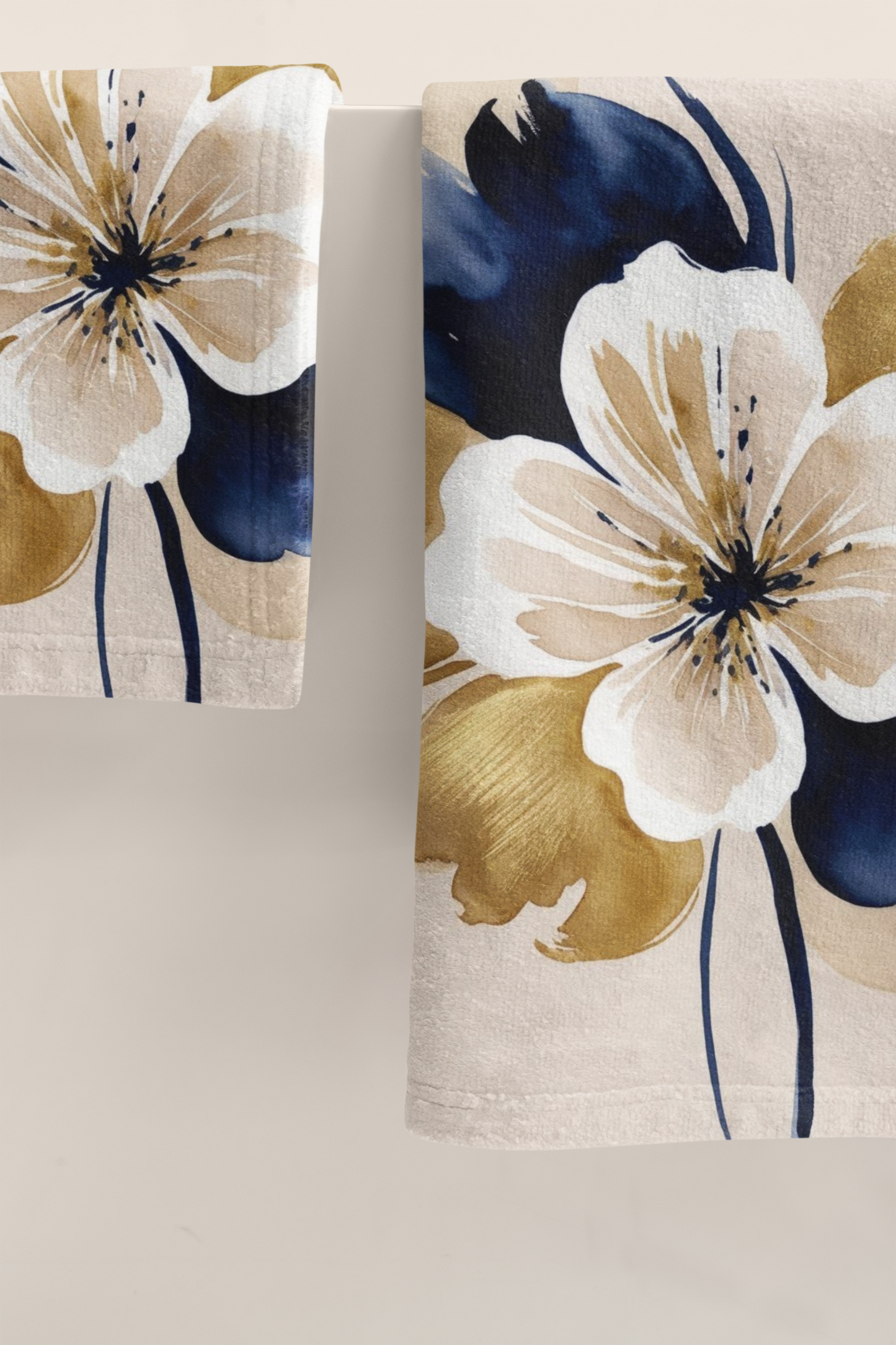 Abstract Floral Polycotton Towel