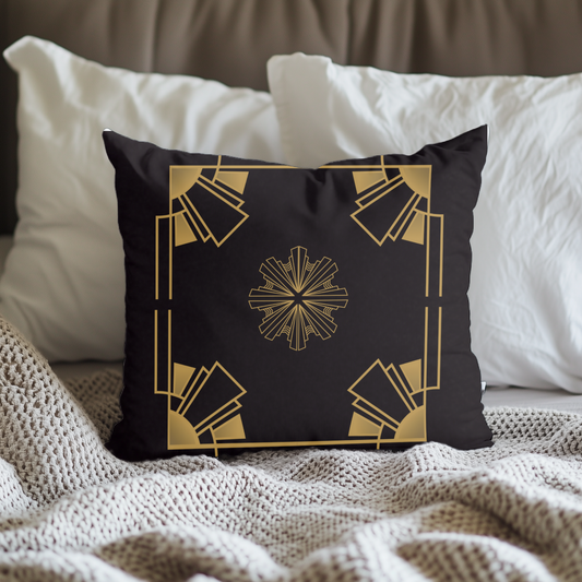 Midnight Luxe (Ebony) Spun Polyester Square Pillow