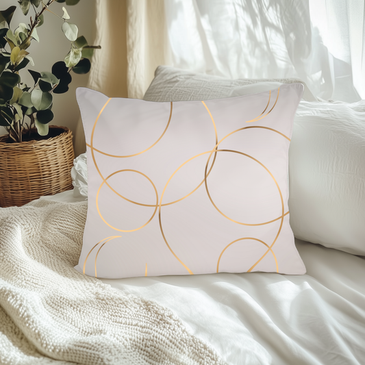 Golden Eclipse Spun Polyester Square Pillow