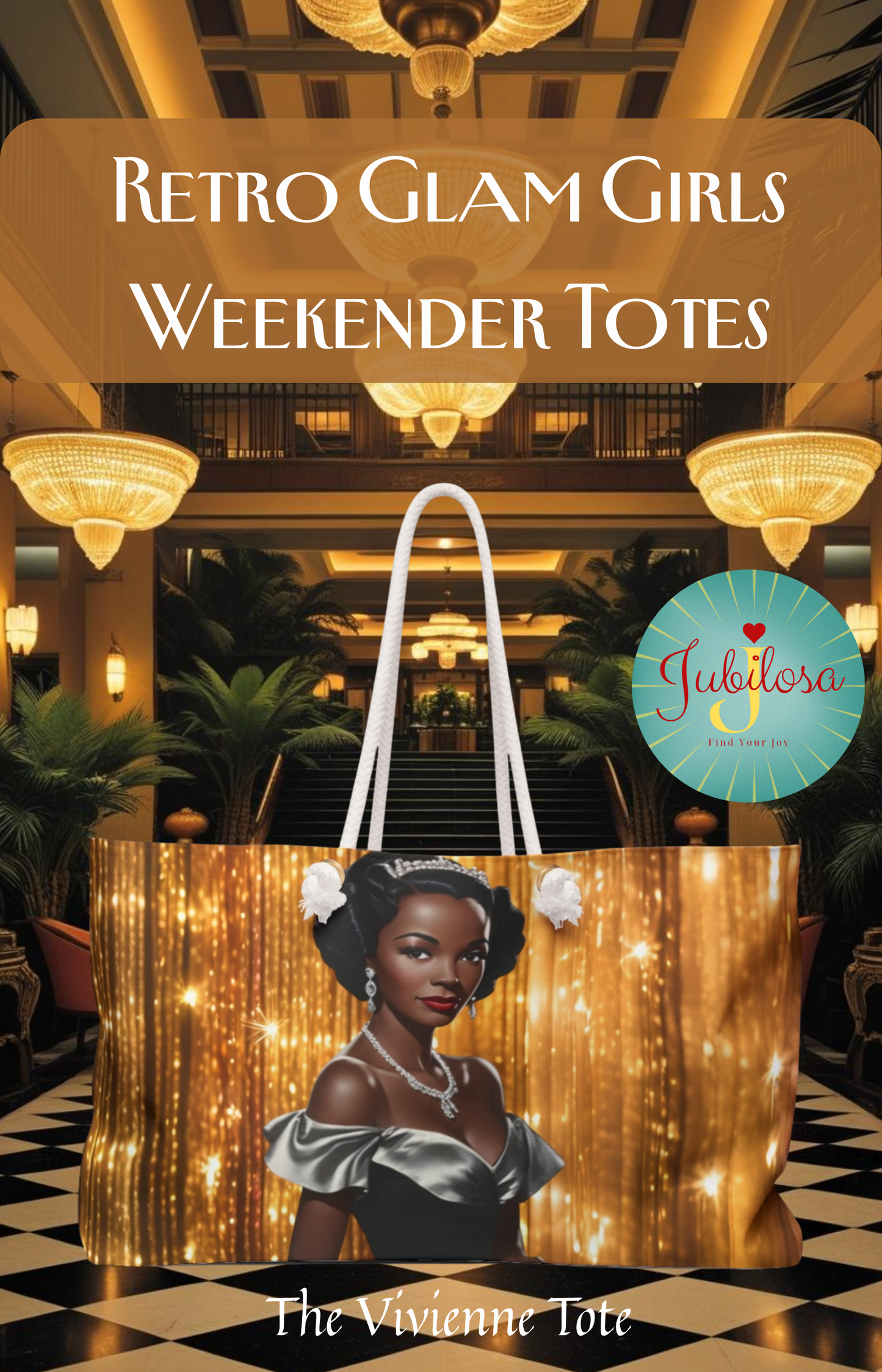Retro Glam Girl "Vivienne" Weekender Bag