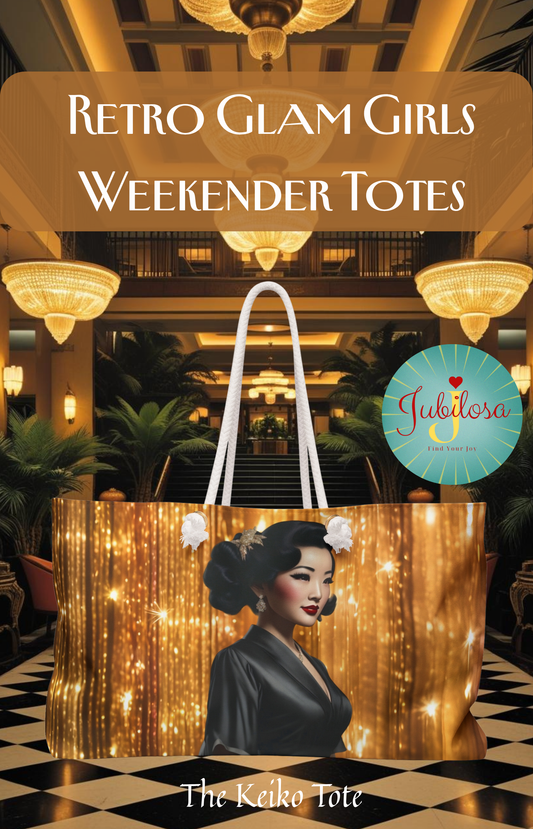 Retro Glam Girl "Keiko" Weekender Bag