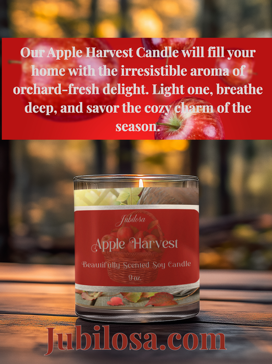 Apple Harvest Scented Soy Candle, 9oz