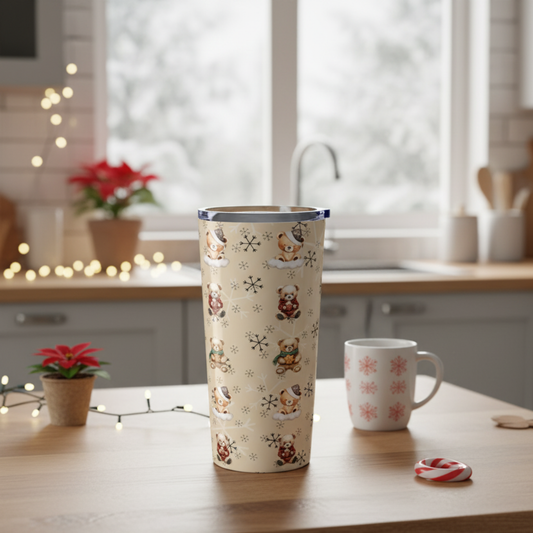 Teddy Bears & Snowflakes Tumbler 20oz